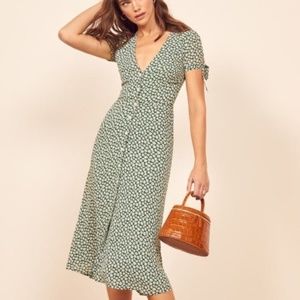 Reformation Dress - Rosalinda - Green Floral. Size 4